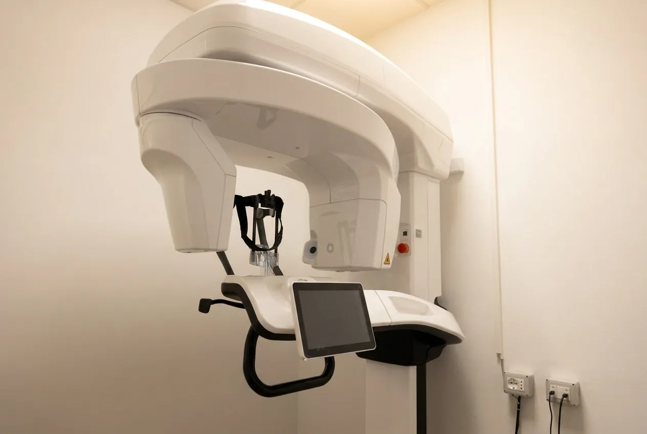 L'apparecchio per le immagini radiologiche tridimensionali nella sala radiologica dello studio di Ghezzano, Pisa