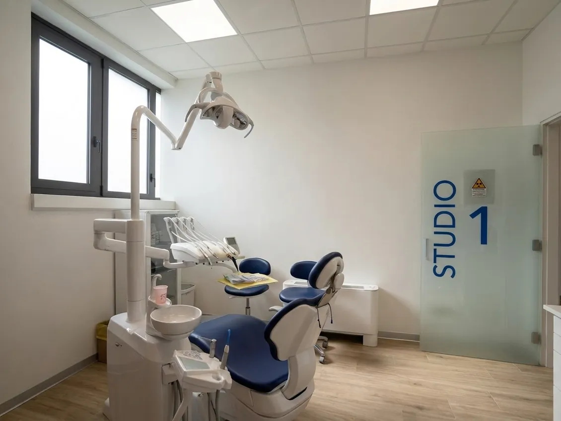Il riunito della sala operativa 1 dello studio dentistico di Via Carducci a Ghezzano