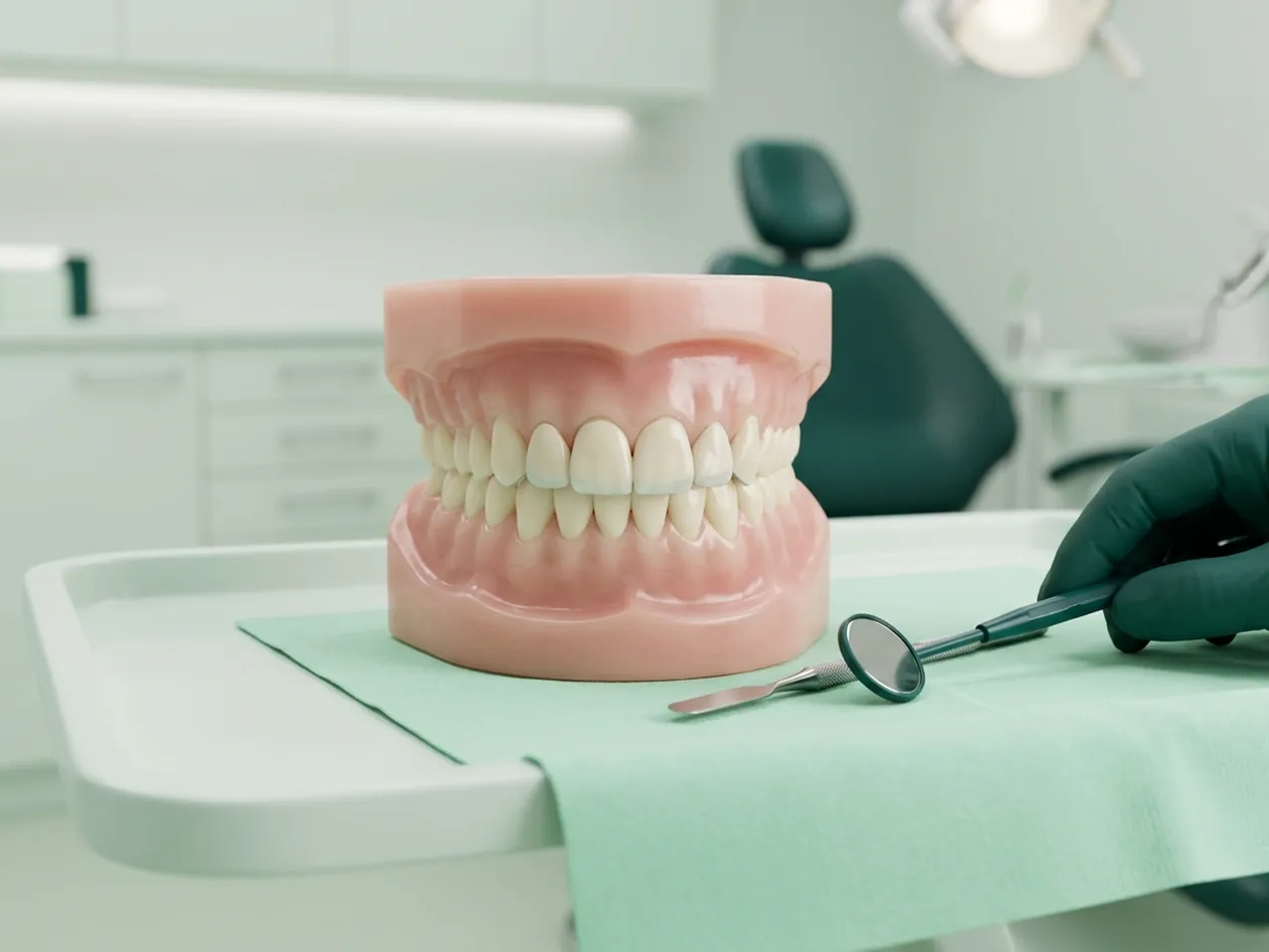 Render clinico della prova estetica in bocca: la forma provata prima di decidere