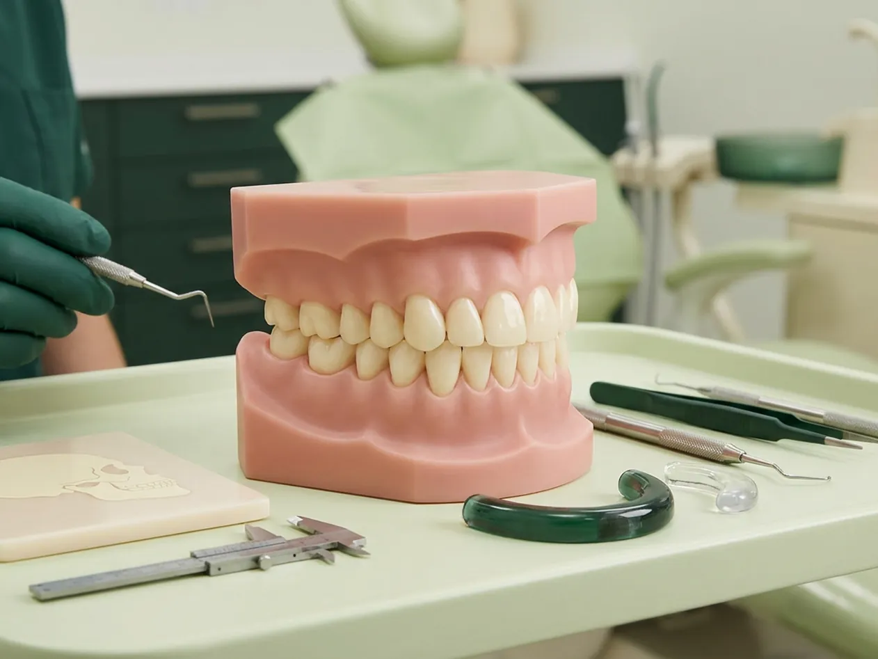 Render clinico dello studio del caso ortodontico: il tracciato e il calibro