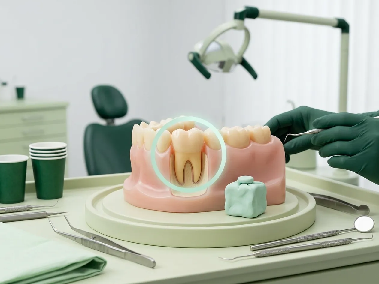 Render clinico del dolore acuto: il dente segnalato e l'impacco freddo