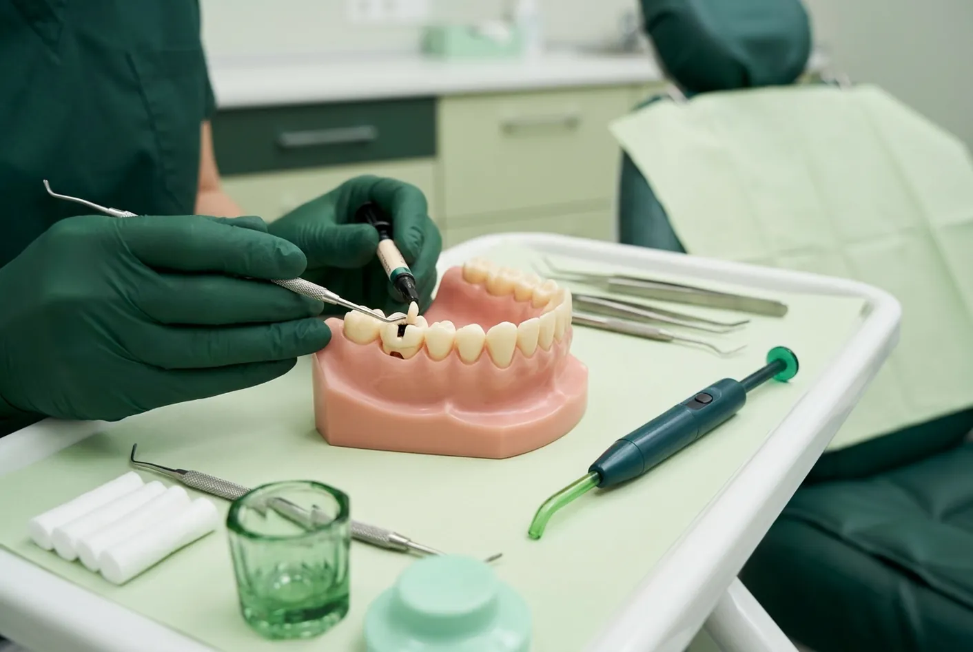 Otturazione dente a Pisa: la sala dello studio di Ghezzano dove si curano le carie