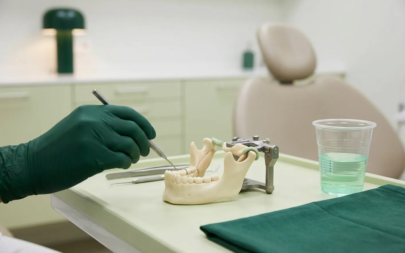 Render clinico della gnatologia: l'articolazione della mandibola e l'articolatore