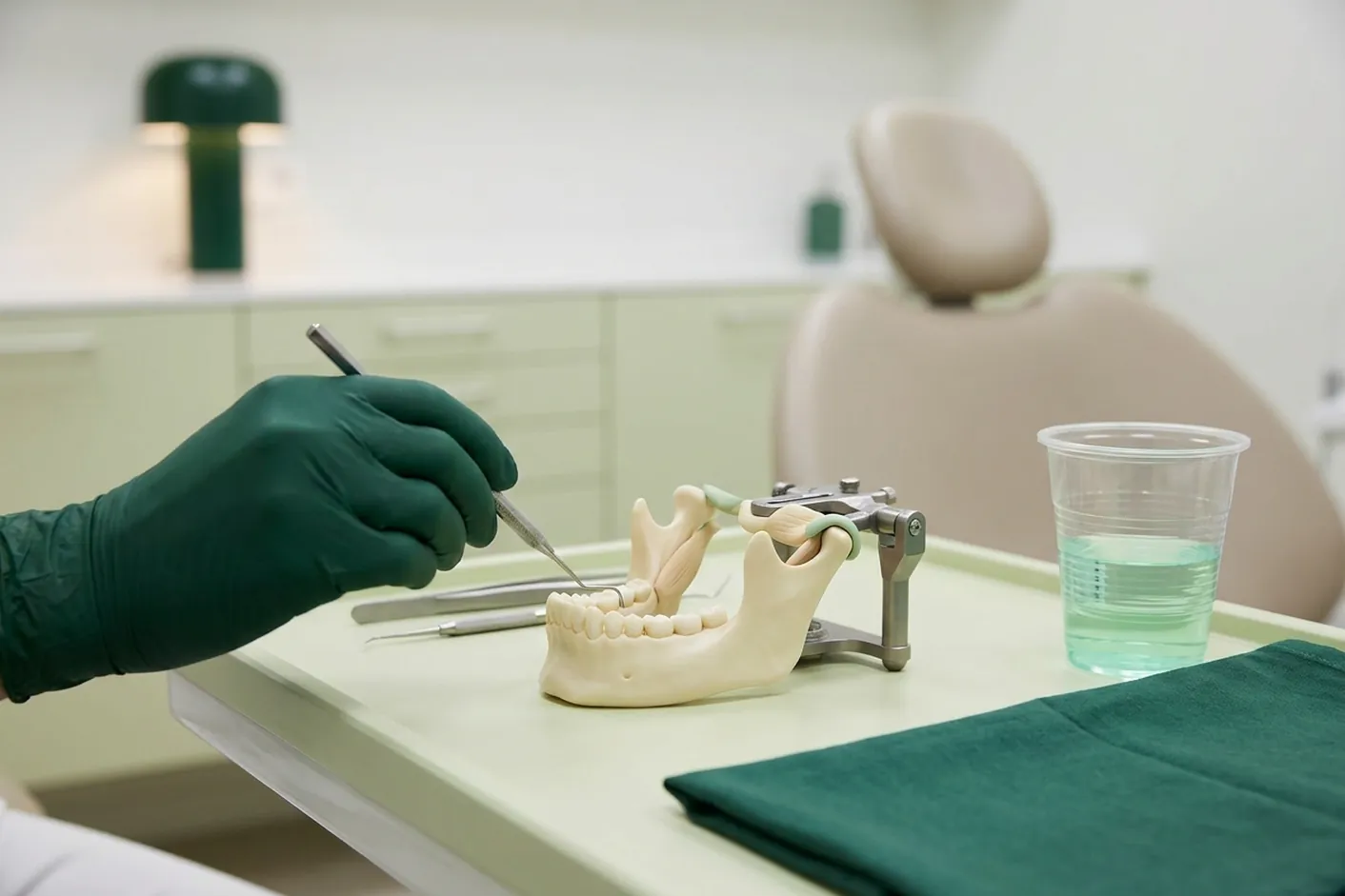 Render clinico della gnatologia: l'articolazione della mandibola e l'articolatore