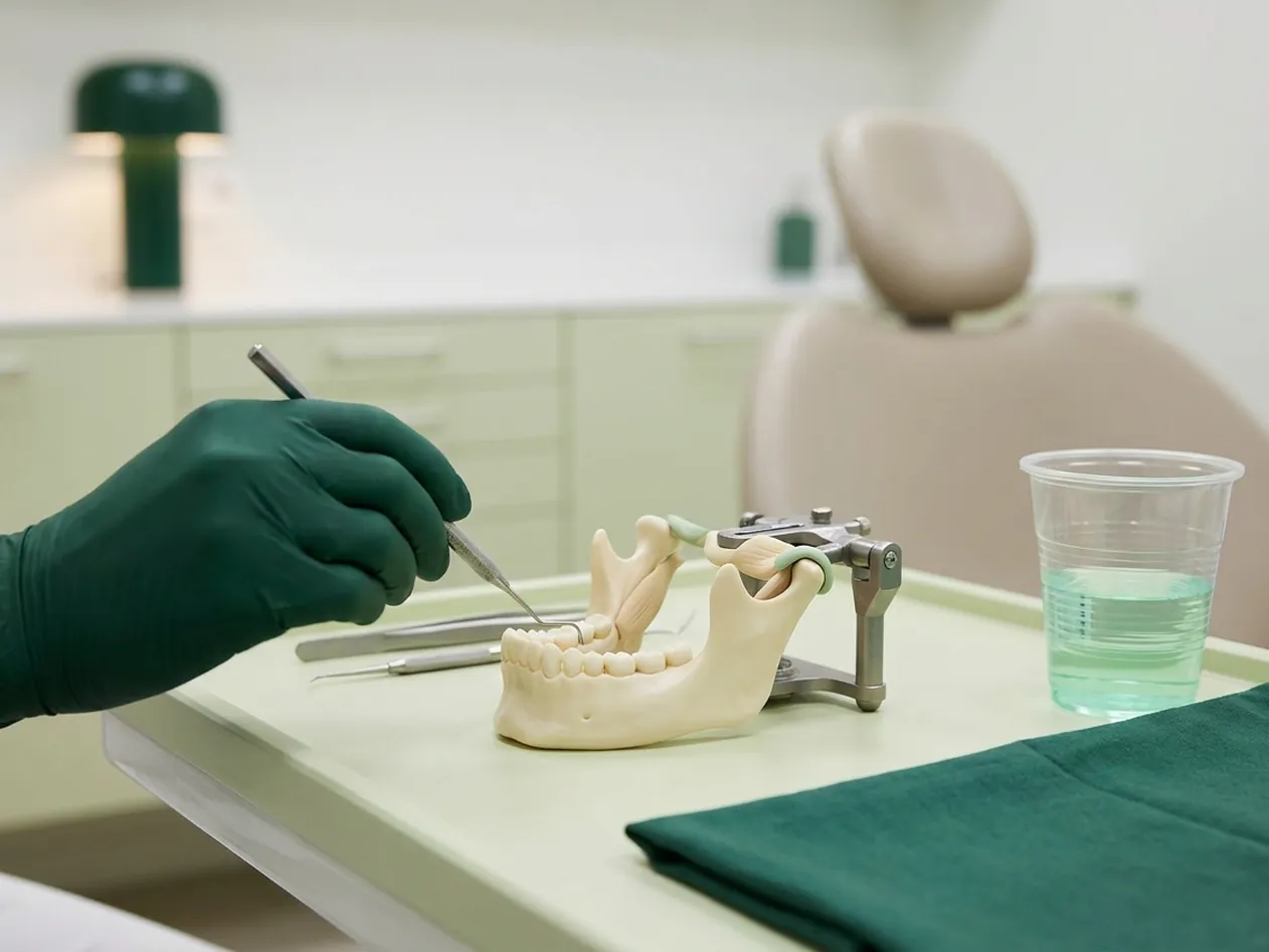 Render clinico della gnatologia: l'articolazione della mandibola e l'articolatore