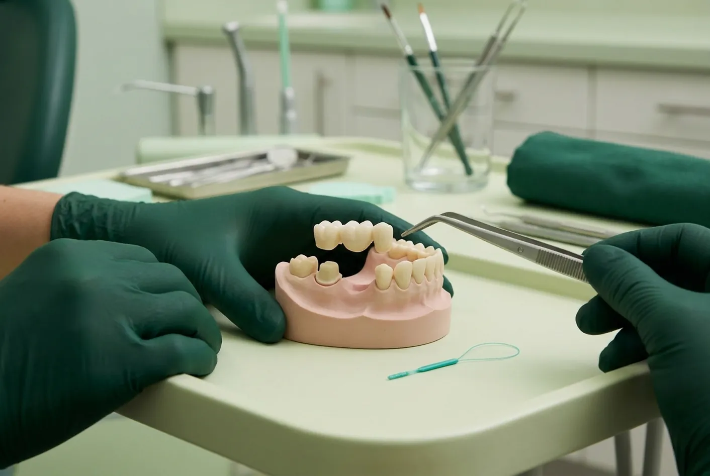 Ponte dentale a Pisa: la prova della struttura nello studio di Via Carducci a Ghezzano
